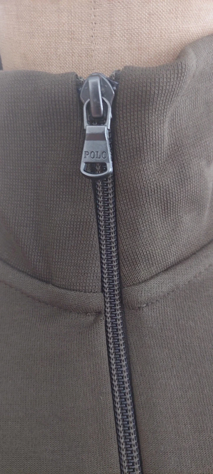 Veste zippée Polo Ralph Lauren vert kaki et jaune - Taille M – photo 6